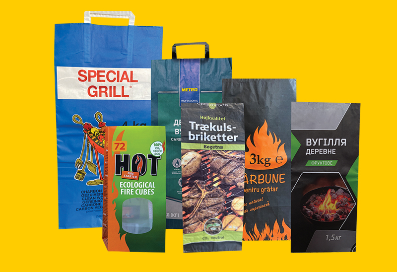Paper bags for coal and lighters